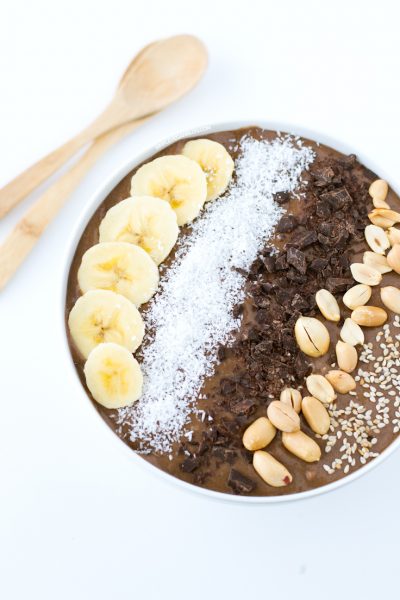 Chocolate Peanut Butter Smoothie Bowl