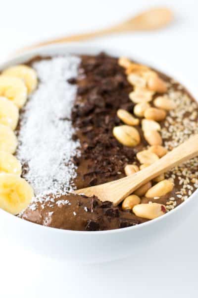 Chocolate Peanut Butter Smoothie Bowl