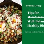 Tips for Maintaining a Well-Balanced, Healthy Diet