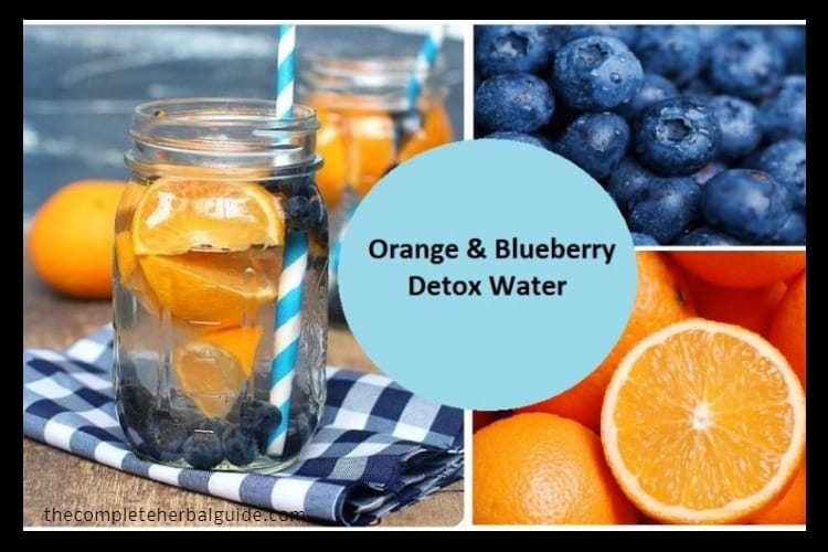 orange blueberry Detox water